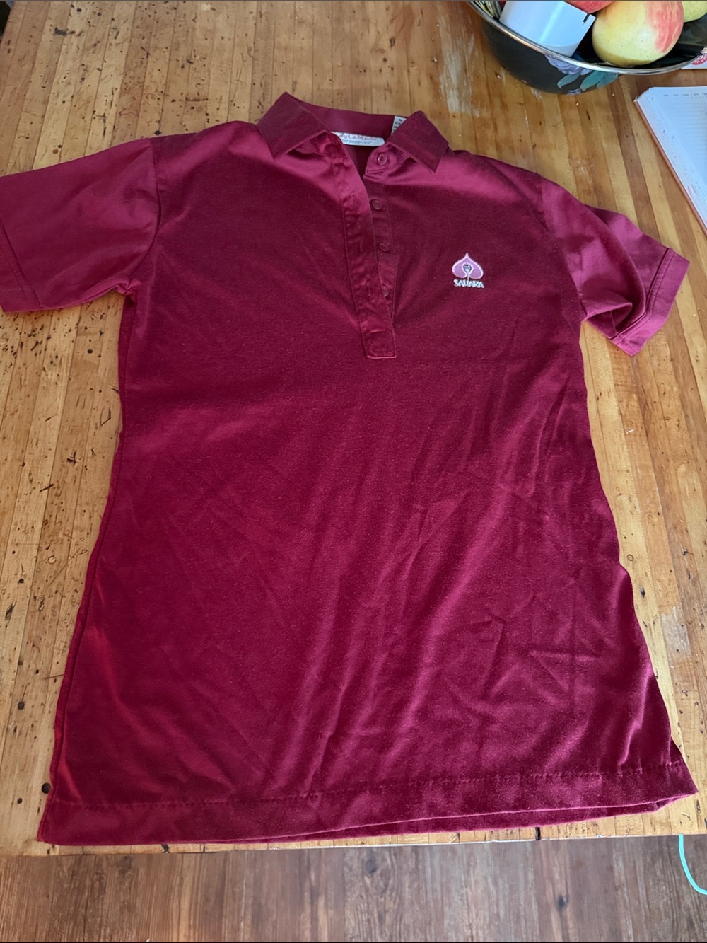 WoMen's SAHARA LAS VEGAS Maroon Polo Shirt with Embroidered Crest SMALL